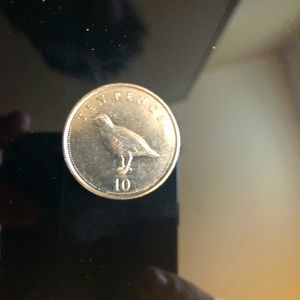 Very Rare GILBRALTER 10 Pence Barbary Partridge National Bird coin!!